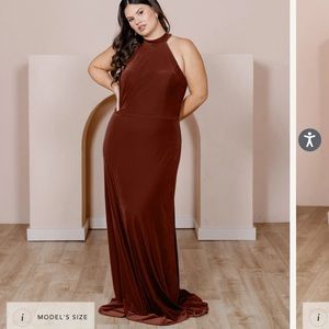 Revelry Terracotta Tori Dress Velvet